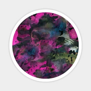 Simple abstract watercolor, animal print. Sky brushed grunge Graffiti. Blue-pink tie dye boho. Best for backgrounds, wallpapers, covers and packaging, wrapping paper. Magnet